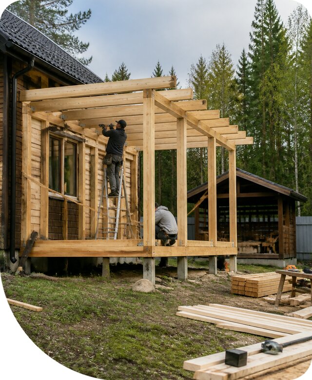 Строительство пристроек и построек на участке в Алейске